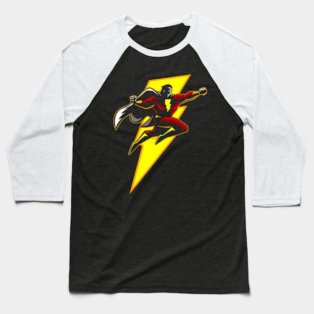 Power Hero Baseball T-Shirt by Andriu